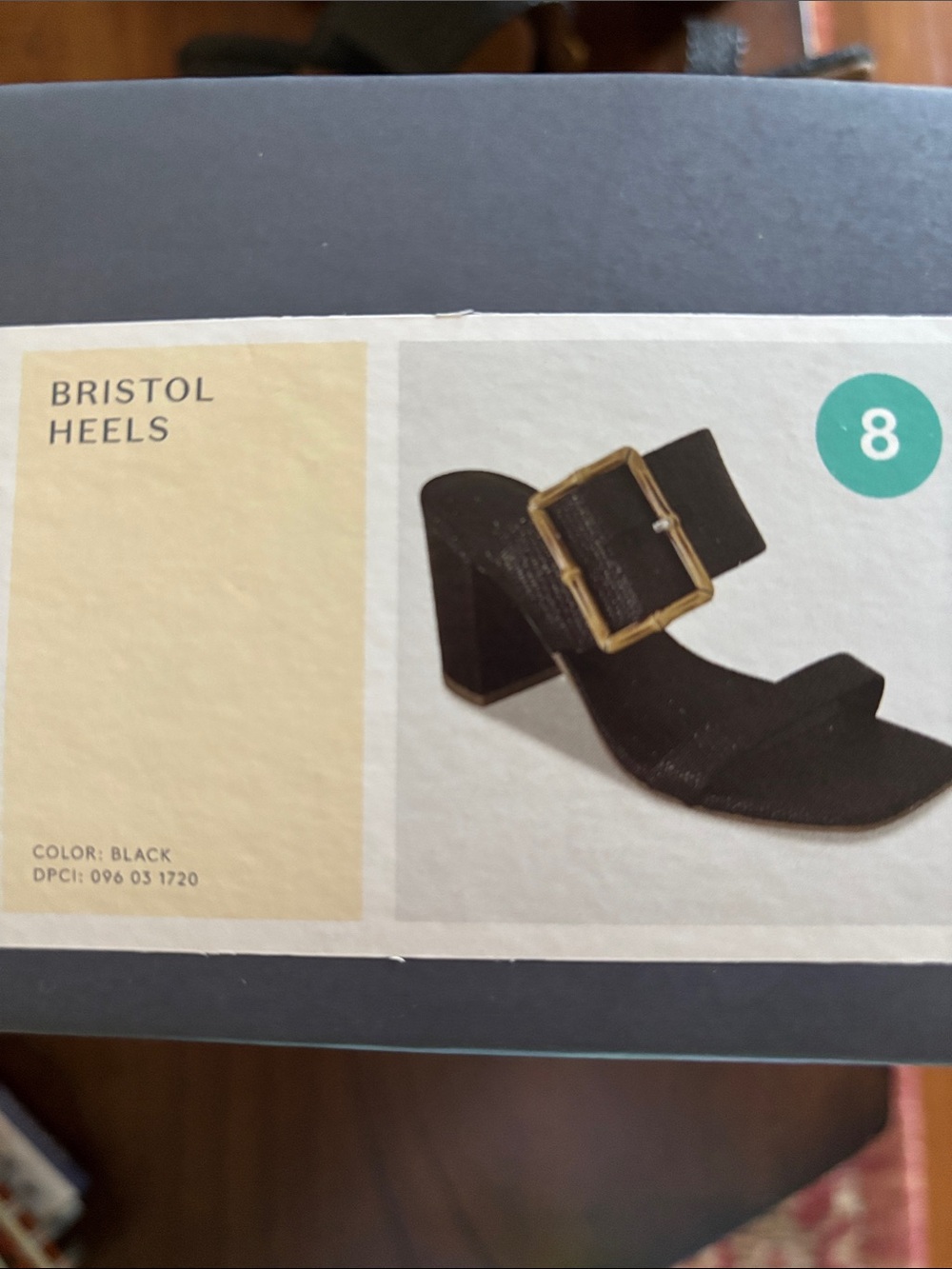 Black Women's Buckle Block Heel Sandals